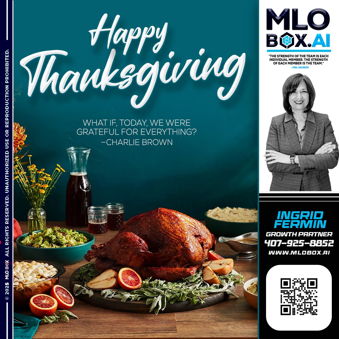 HAPPY THANKSGIVING - Ingrid Fermin -Loan Originator