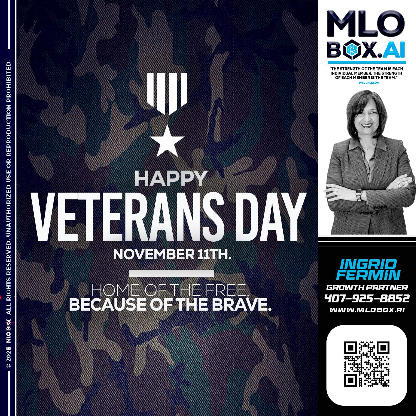 VETERANS DAY - Ingrid Fermin -Loan Originator