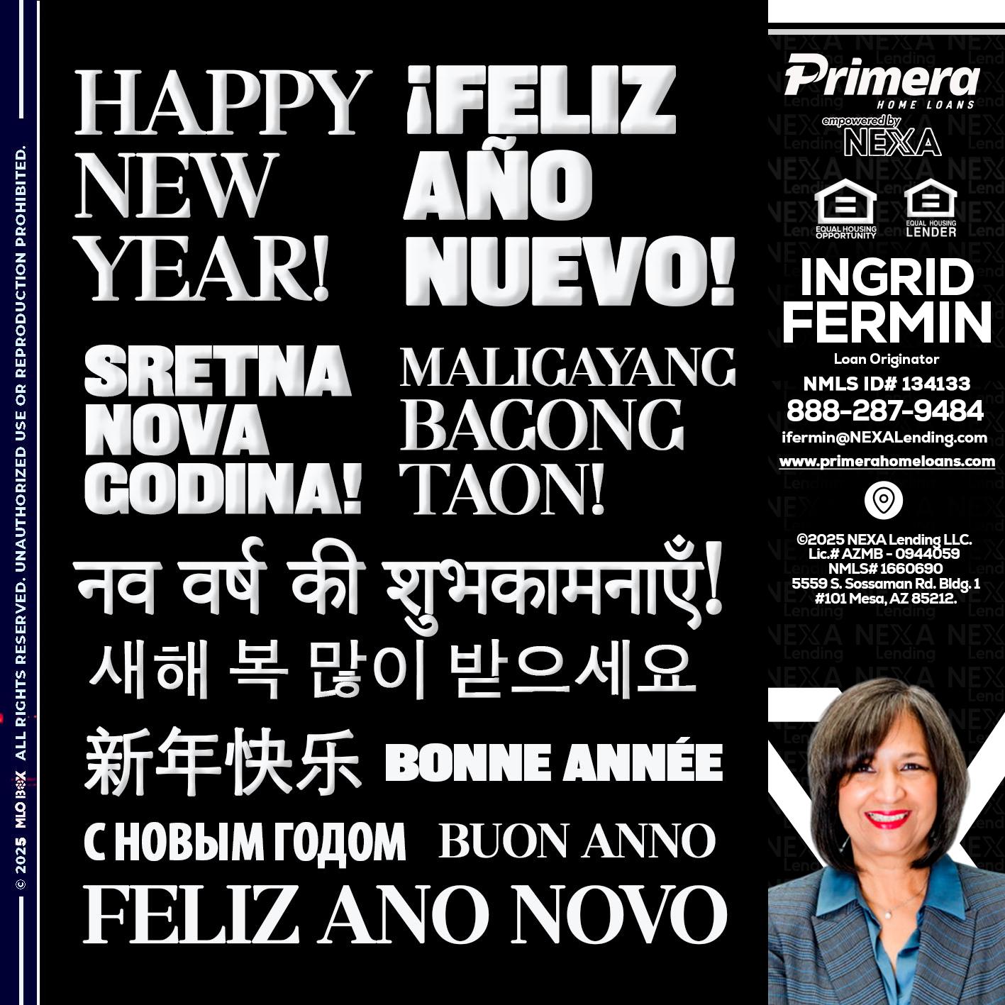HAPPY NEW YEAR - Ingrid Fermin -Loan Originator