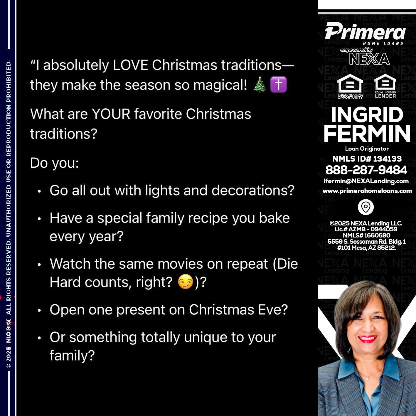 I love christmas - Ingrid Fermin -Loan Originator