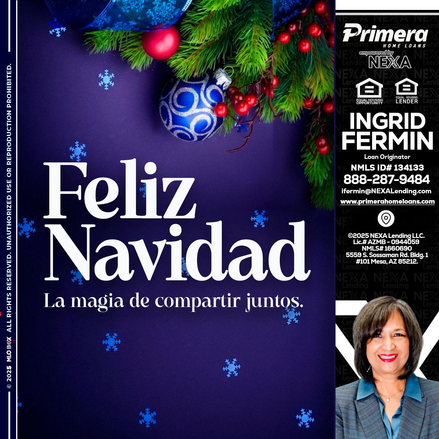 FELIZ NAVIDAD - Ingrid Fermin -Loan Originator