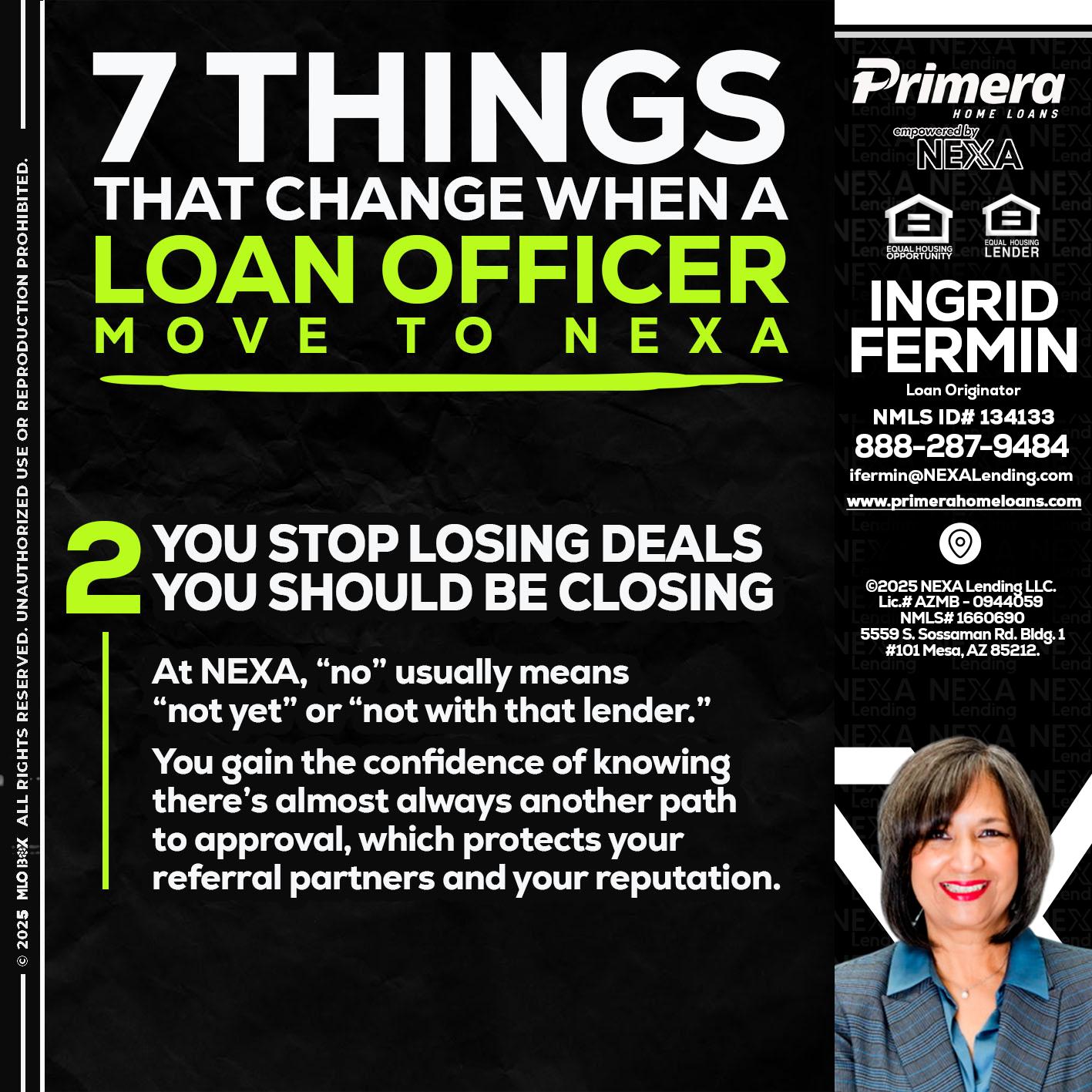7 THINGS (2) - Ingrid Fermin -Loan Originator