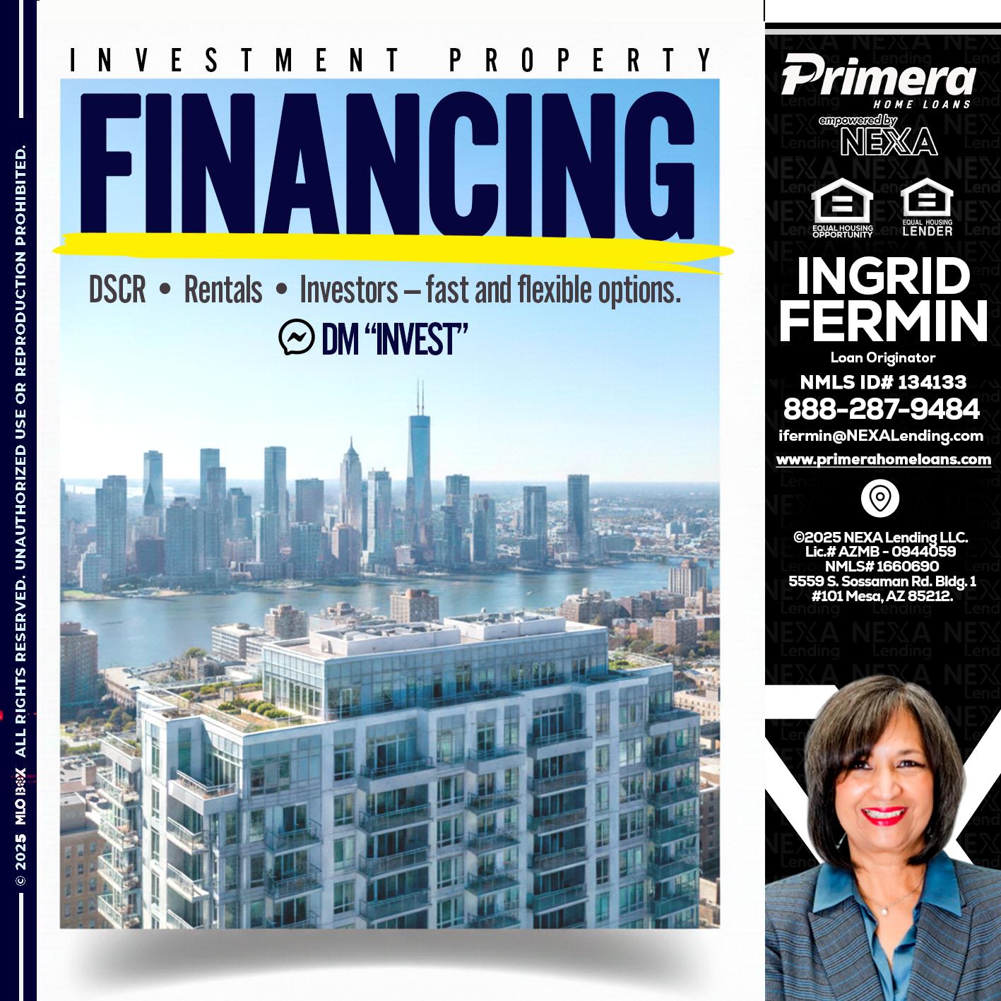 FINANCING - Ingrid Fermin -Loan Originator