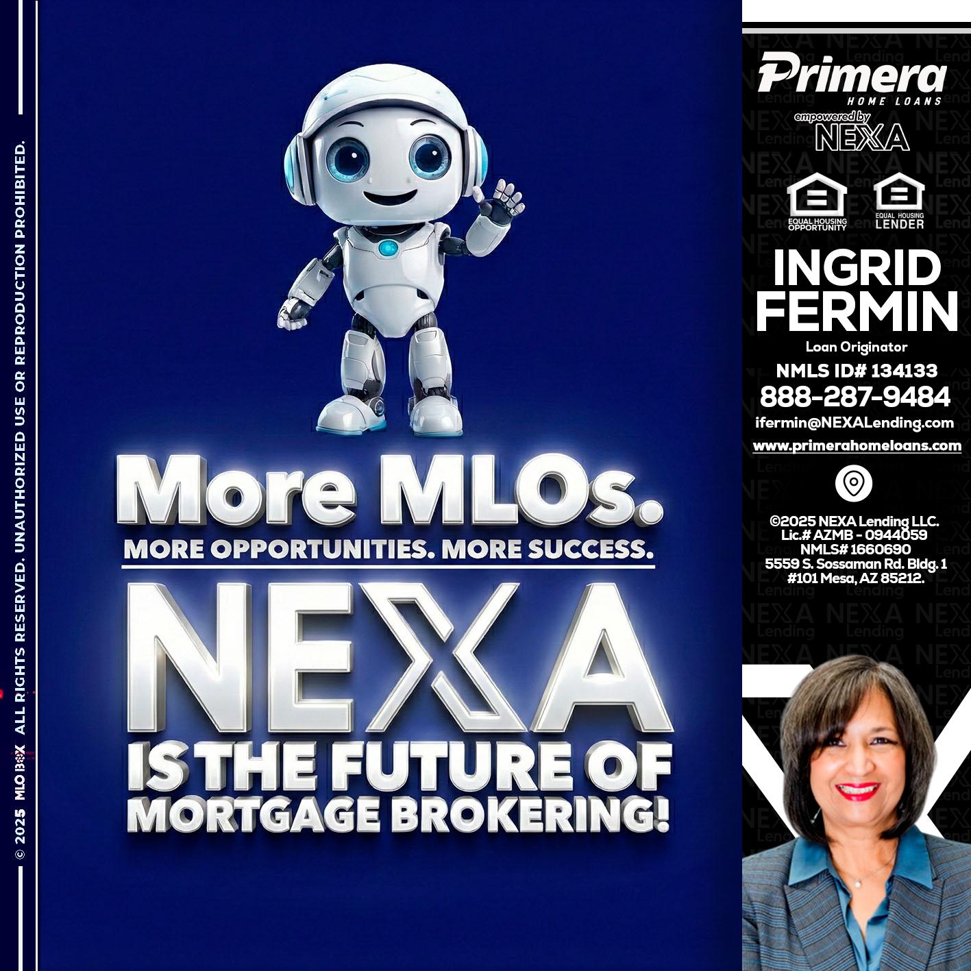 MORE MLOs - Ingrid Fermin -Loan Originator