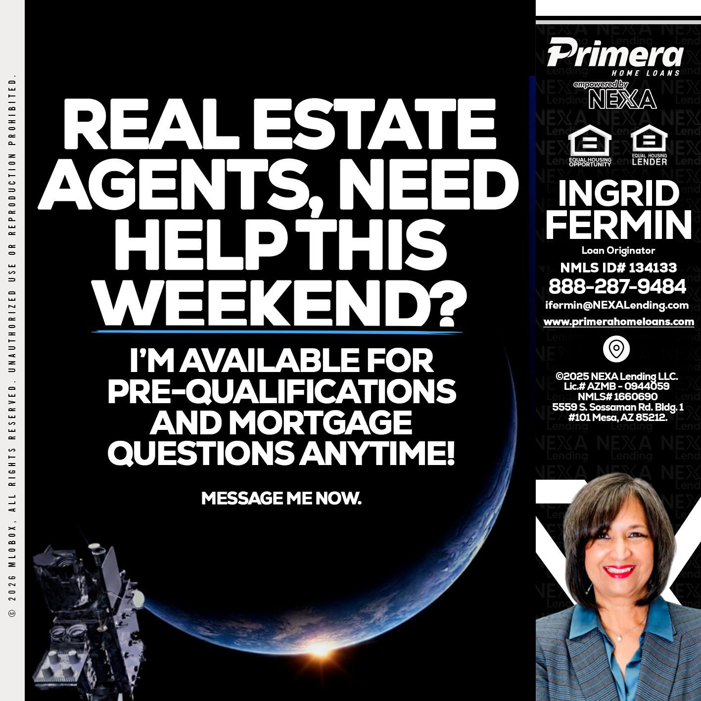 REAL ESTATE AGENTS - Ingrid Fermin -Loan Originator