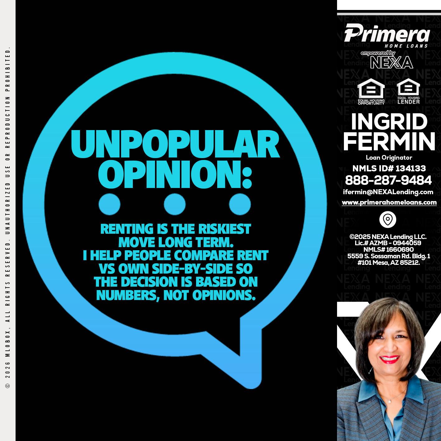 unpopular opinion - Ingrid Fermin -Loan Originator