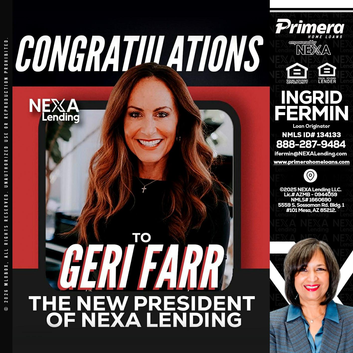 CONGRATULATIONS - Ingrid Fermin -Loan Originator