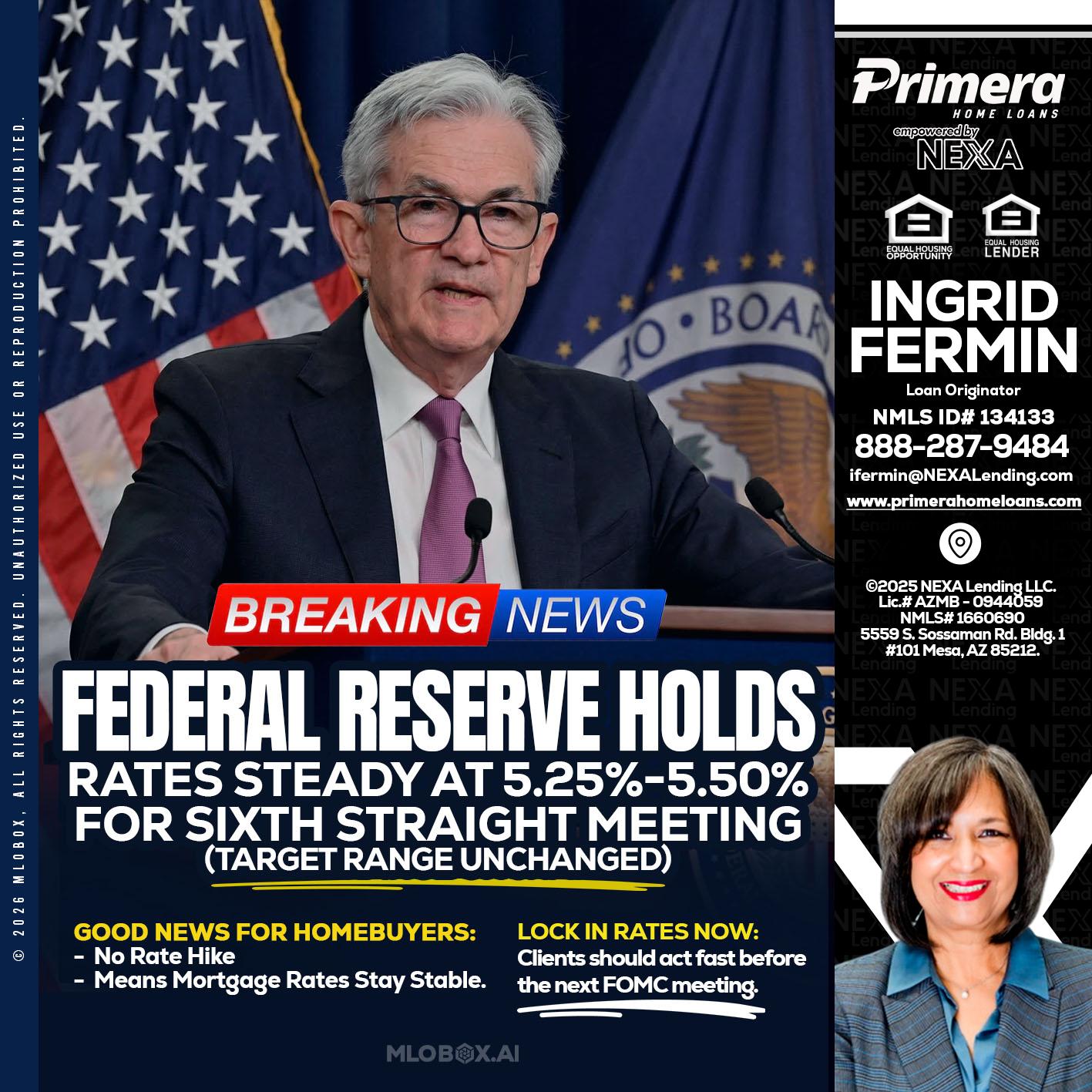 federal reserve - Ingrid Fermin -Loan Originator