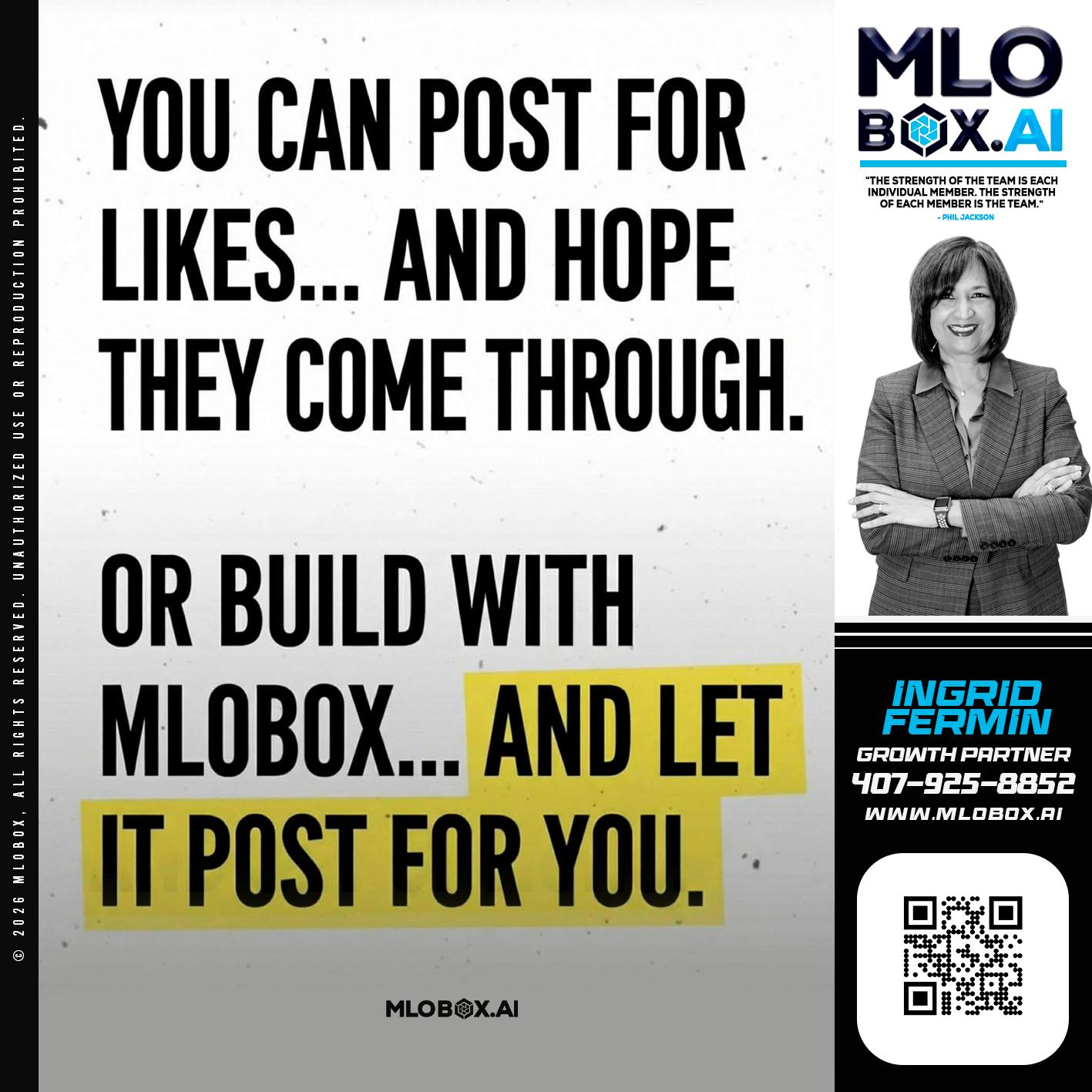 you can post - Ingrid Fermin -Loan Originator