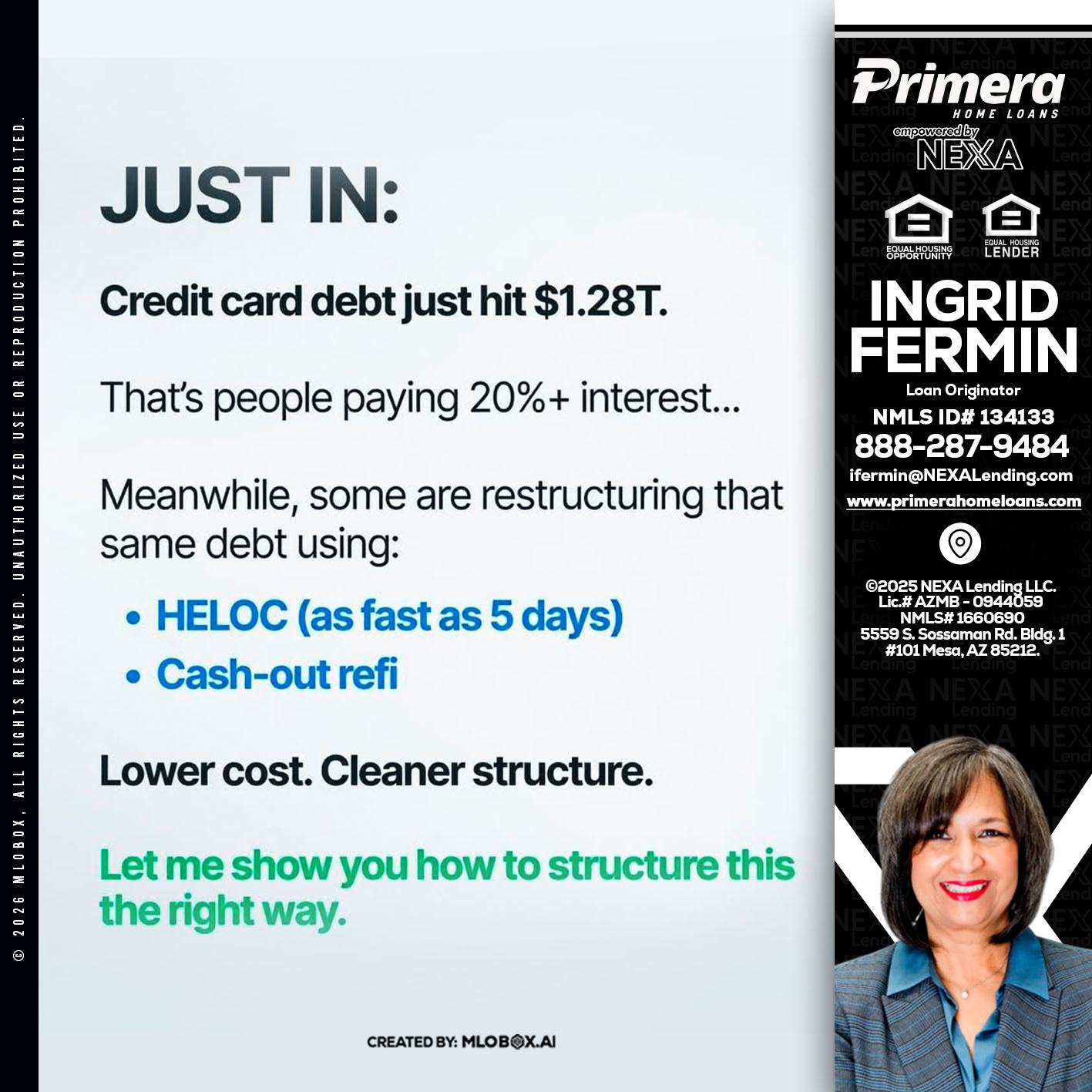JUST IN - Ingrid Fermin -Loan Originator