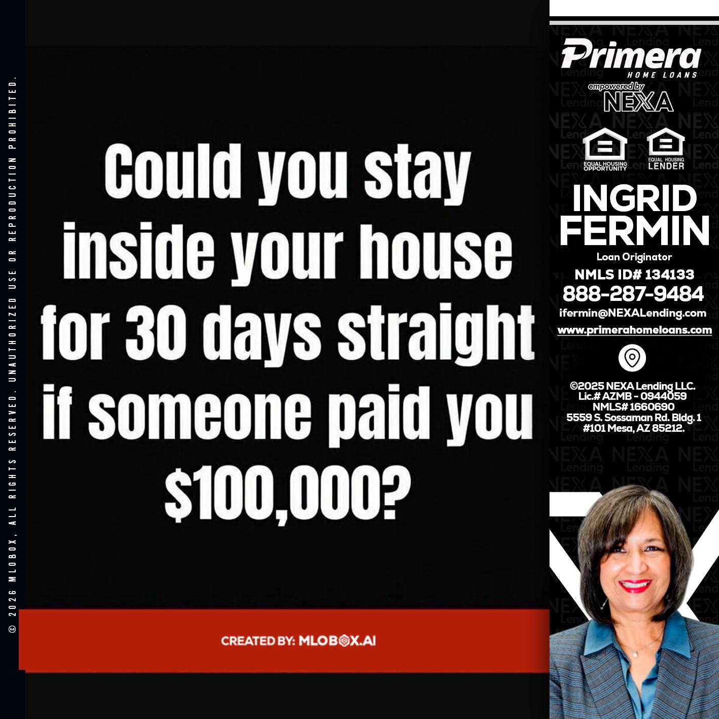 COULD YOU STAY - Ingrid Fermin -Loan Originator