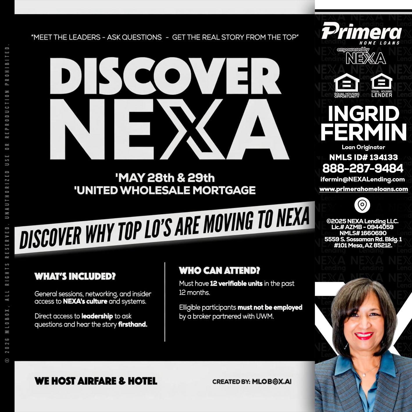 DISCOVER NEXA - Ingrid Fermin -Loan Originator