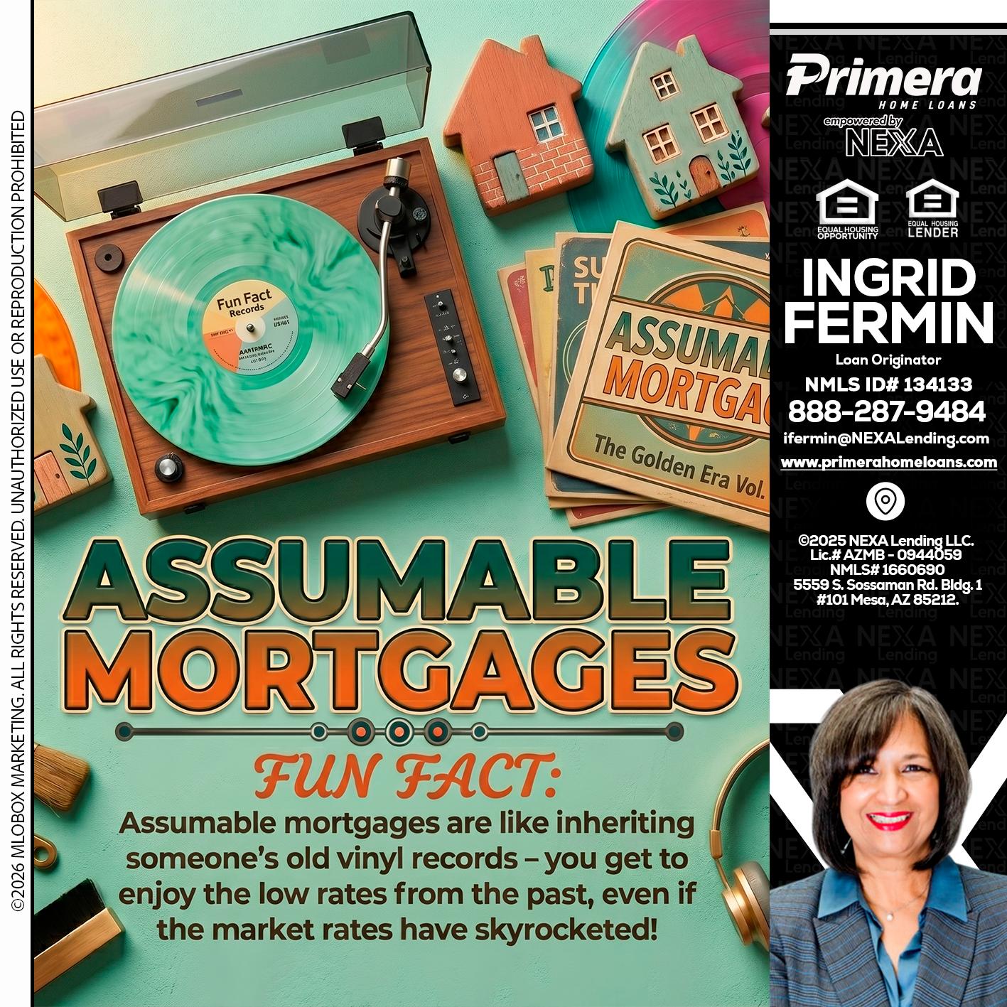 ASSUMABLE MORTGAGES - Ingrid Fermin -Loan Originator
