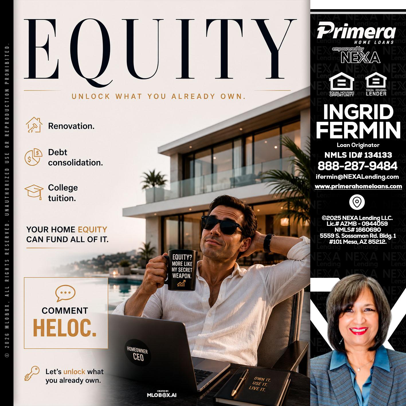 EQUITY - Ingrid Fermin -Loan Originator
