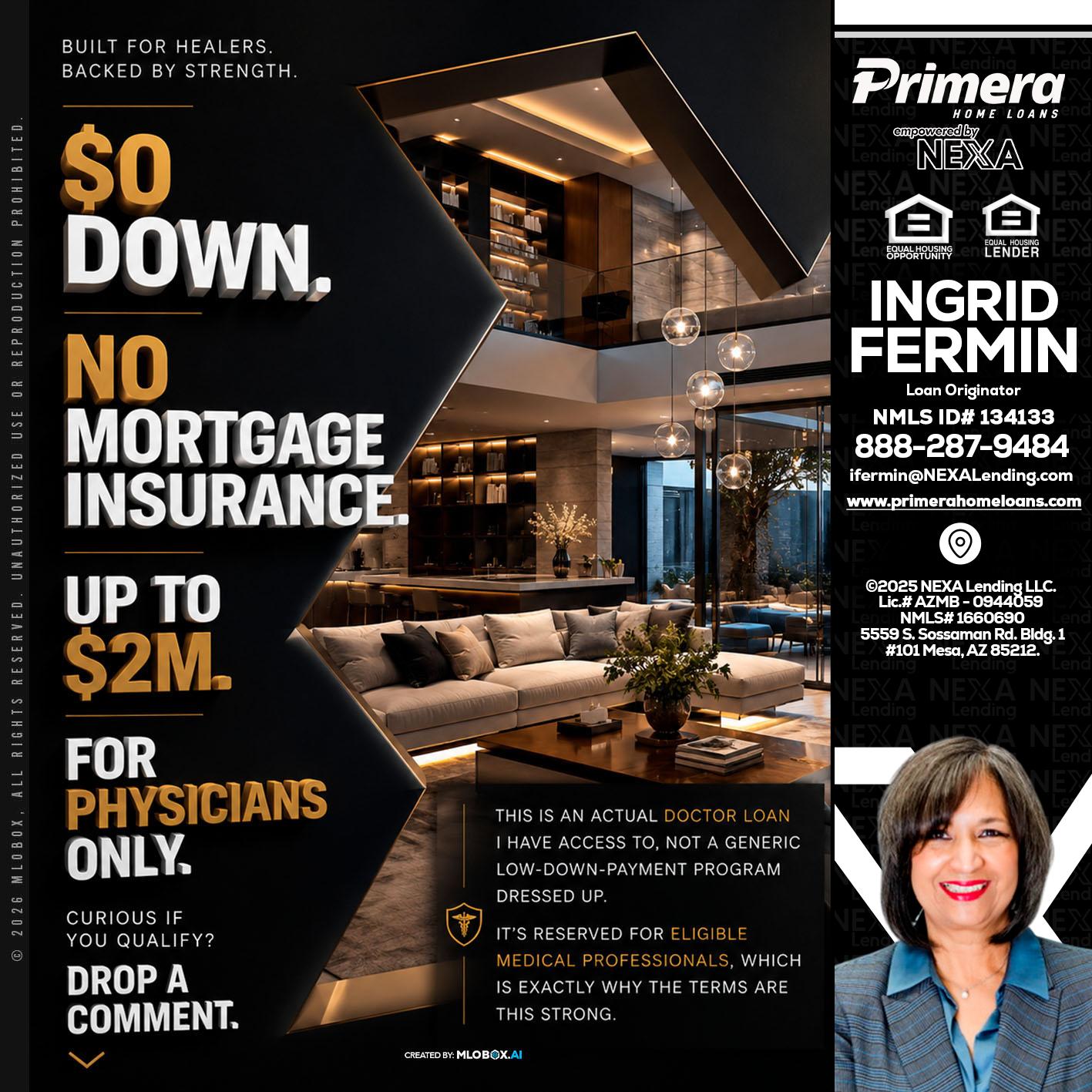 $0 DOWN - Ingrid Fermin -Loan Originator