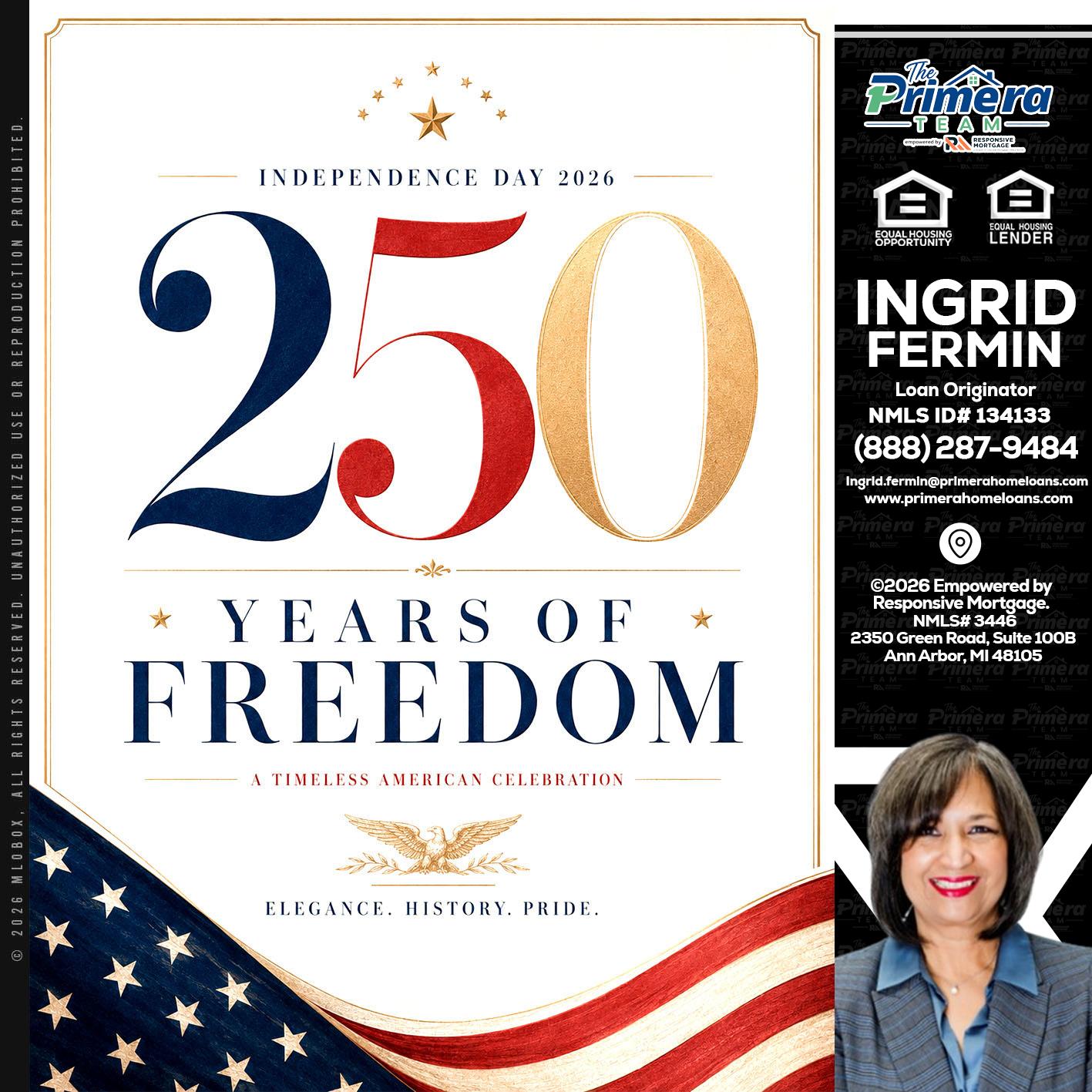 250 YEARS - Ingrid Fermin -Loan Originator