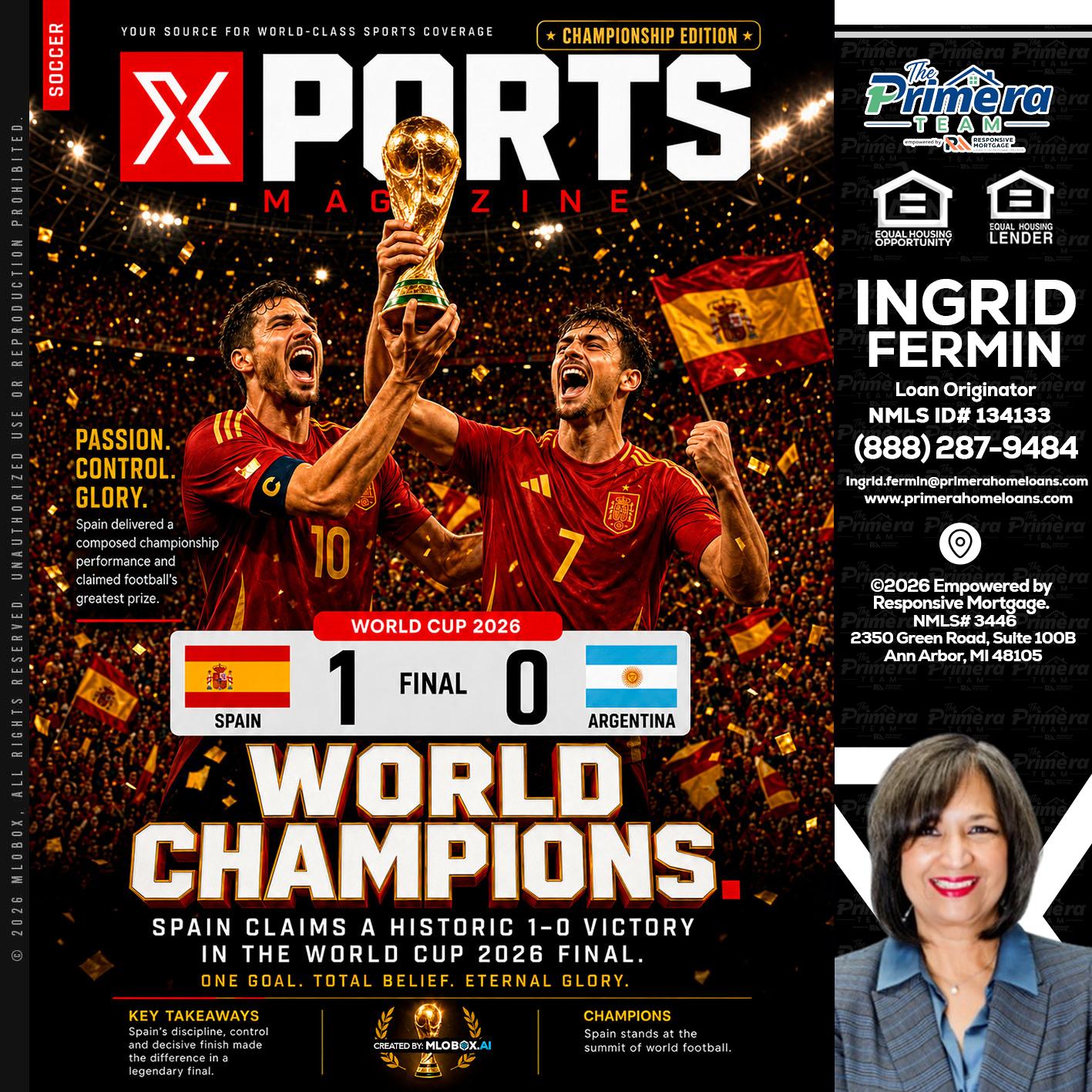 SPAIN CHAMPION - Ingrid Fermin -Loan Originator
