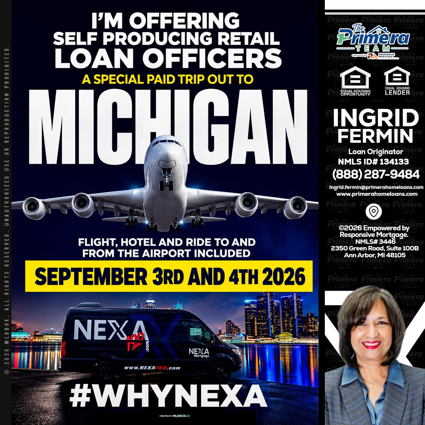 MICHIGAN - Ingrid Fermin -Loan Originator