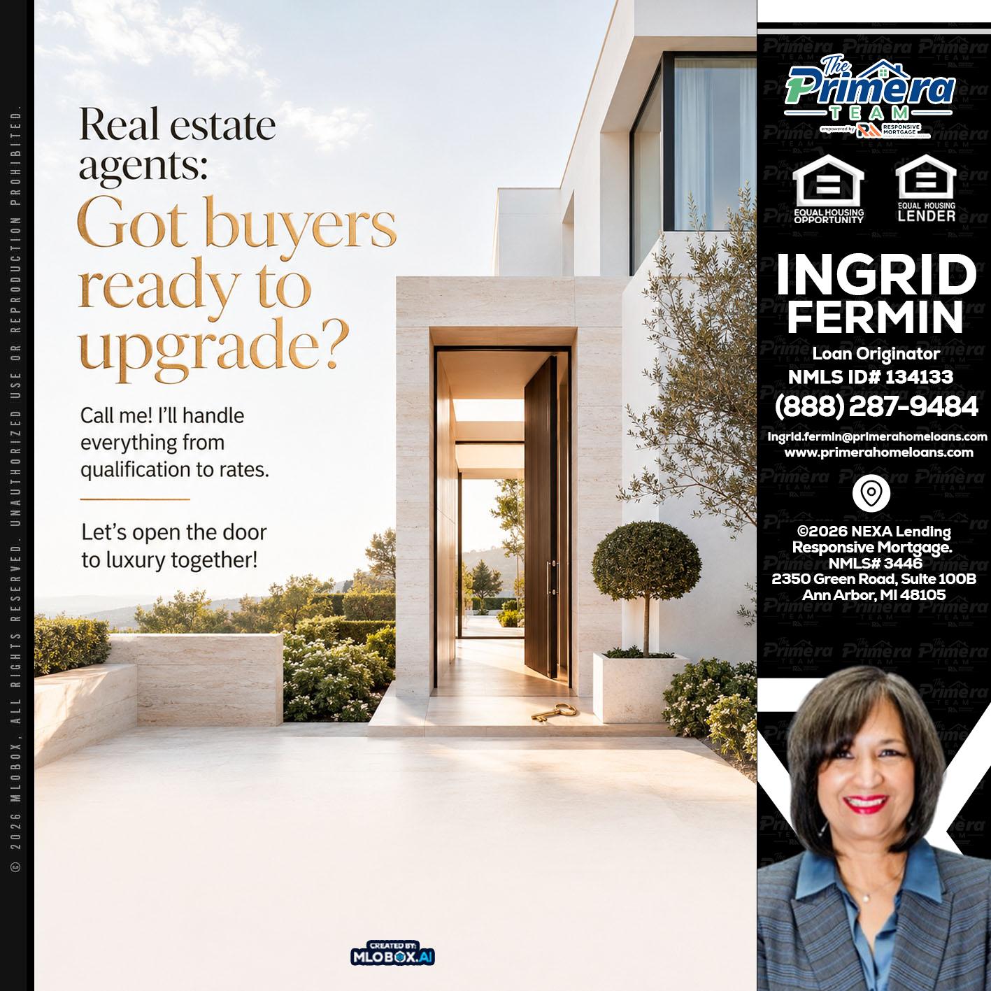 REAL ESTATE AGENTS - Ingrid Fermin -Loan Originator