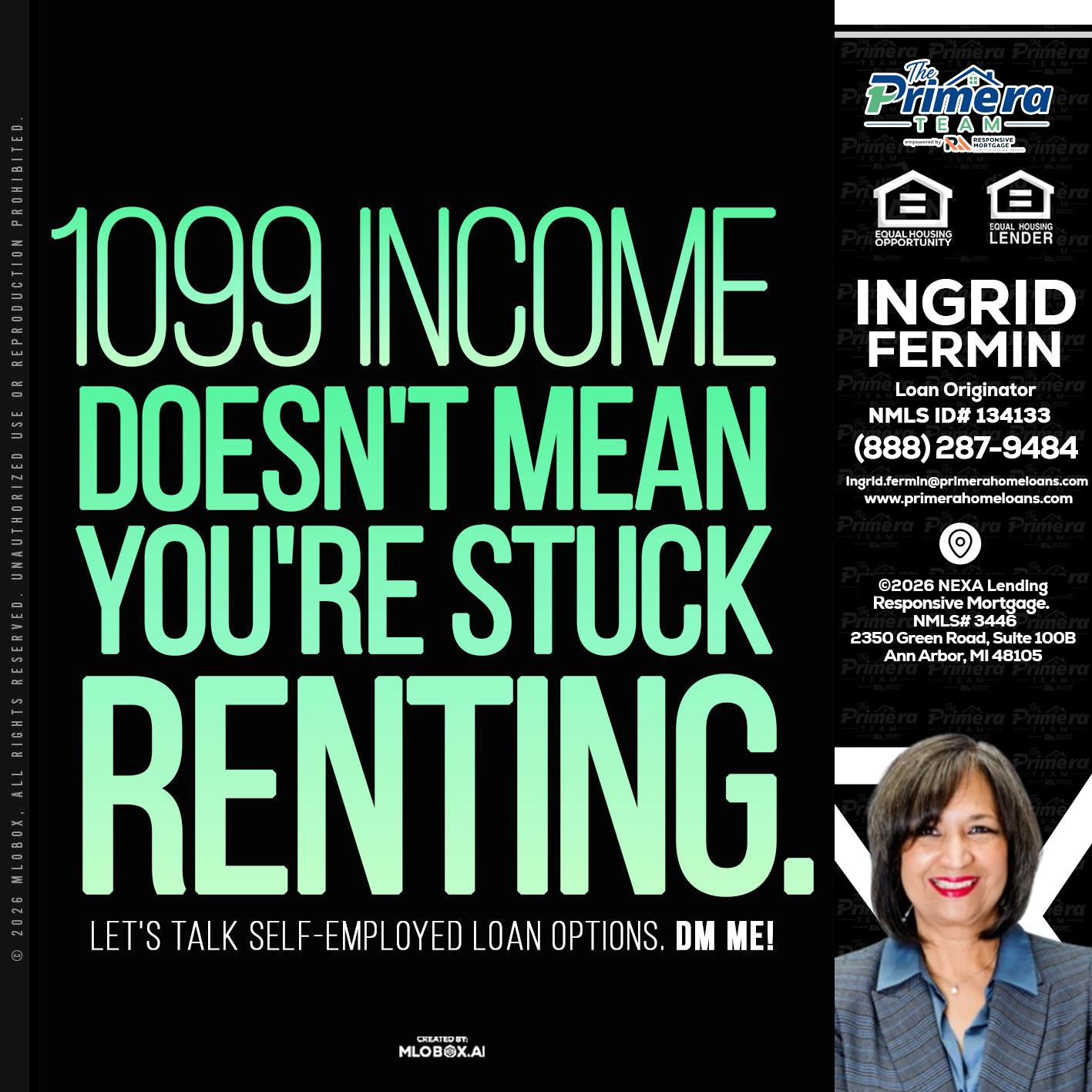 1099 income - Ingrid Fermin -Loan Originator