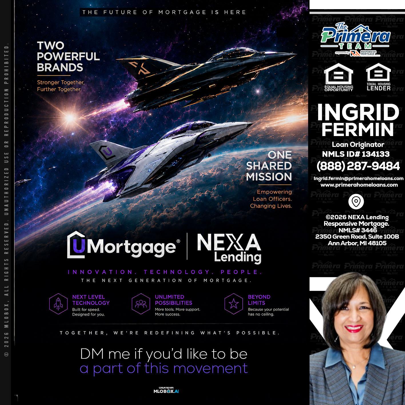 U Mortgage + NEXA lending - Ingrid Fermin -Loan Originator