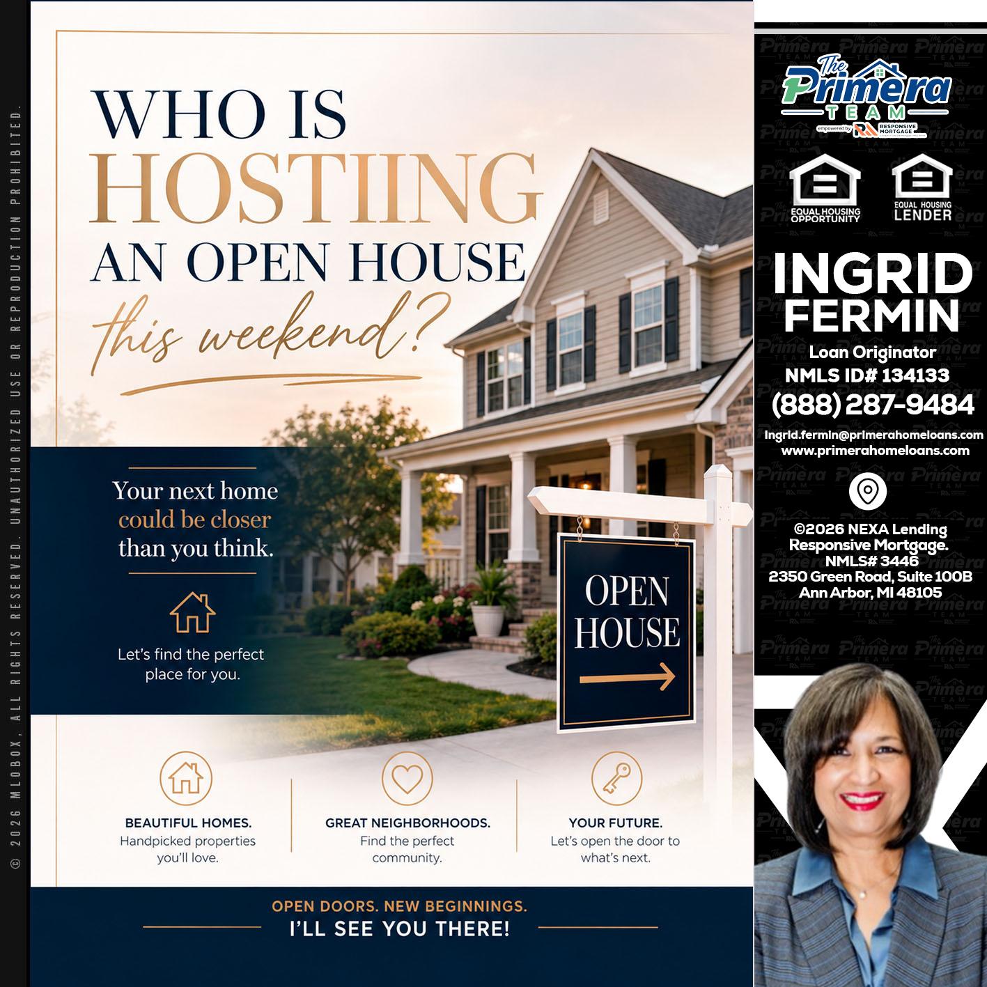 WHOS HOSTING - Ingrid Fermin -Loan Originator