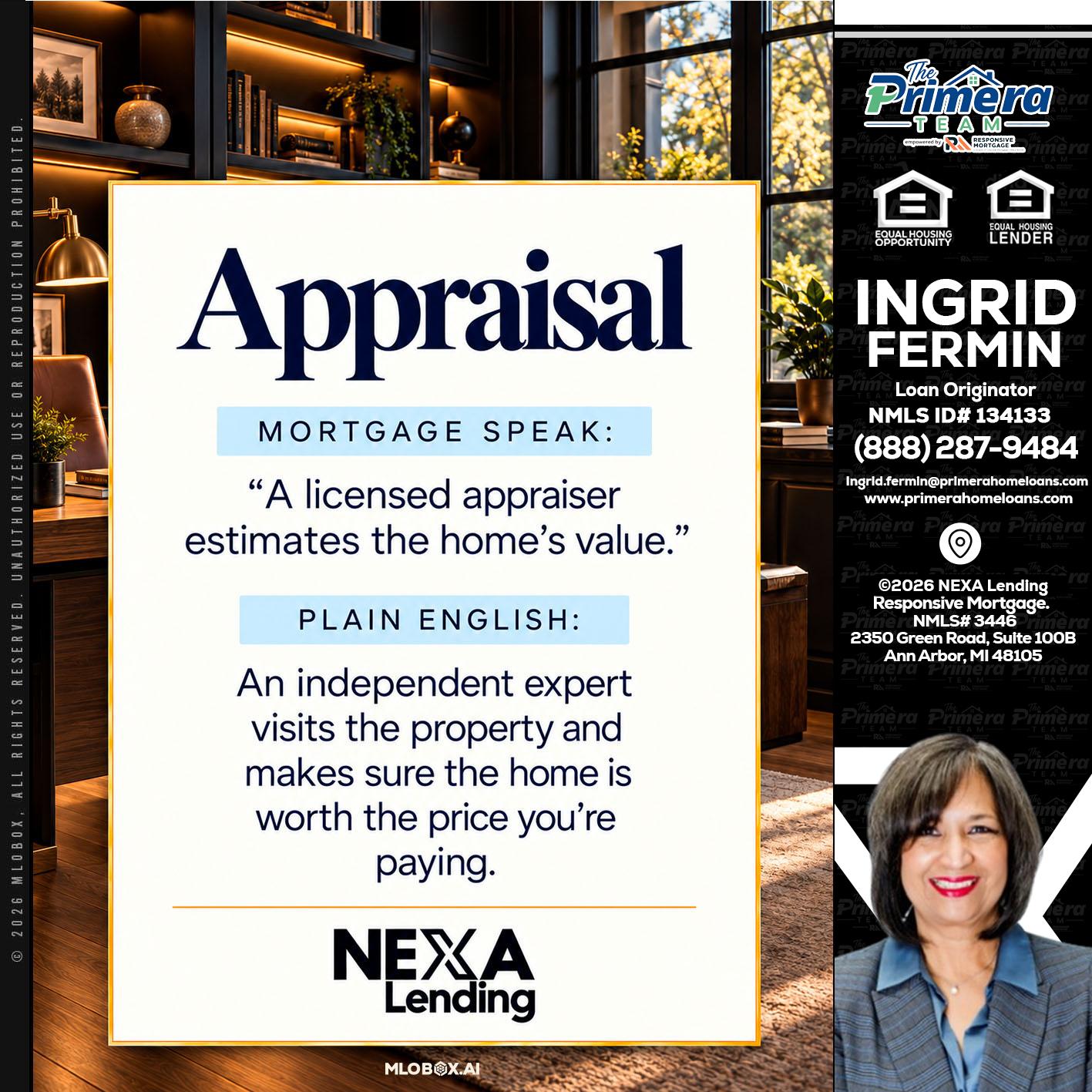 appraisal - Ingrid Fermin -Loan Originator